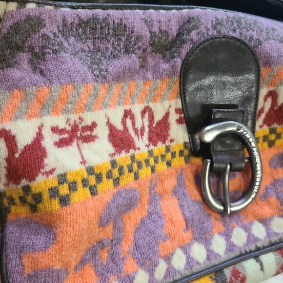 Stella McCartney -ONLY ONE- Multi-Color Aztec Tweed & Vegan Leather Shoulder Bag - Picture 14 of 14